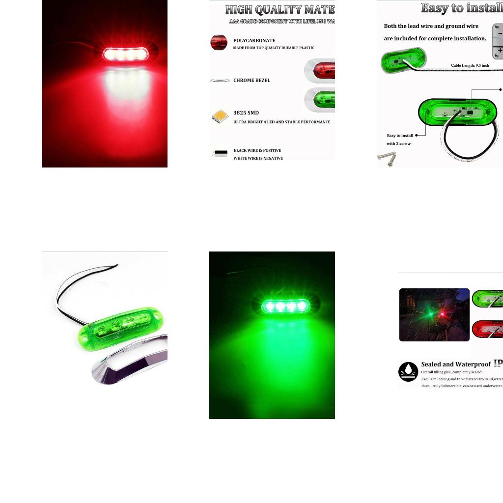 Fishing Boat Navigation Light - Luz navegación roja y verde resistente