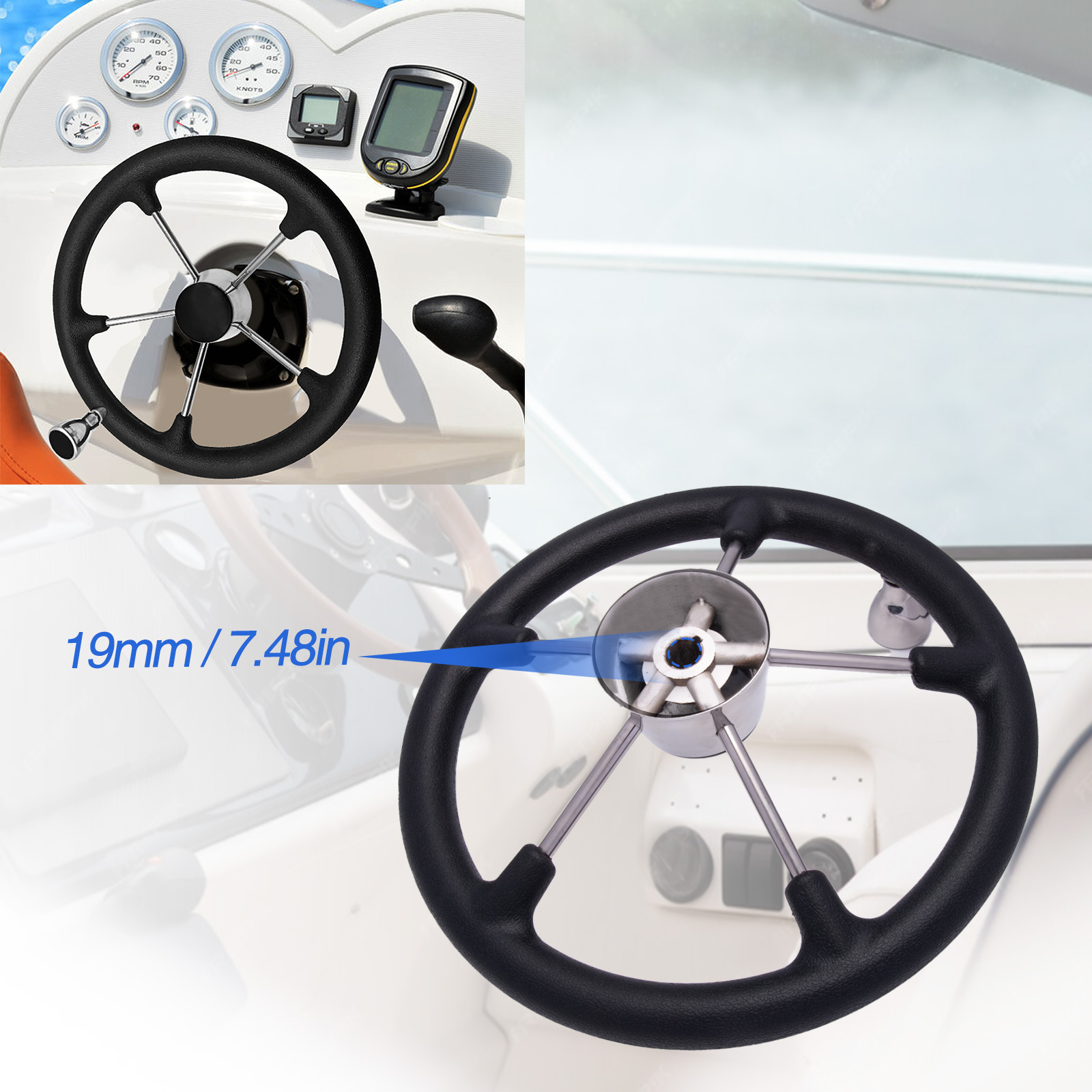 Volante de barco de acero inox - Fishing Boat Steering Wheel reseña y precio