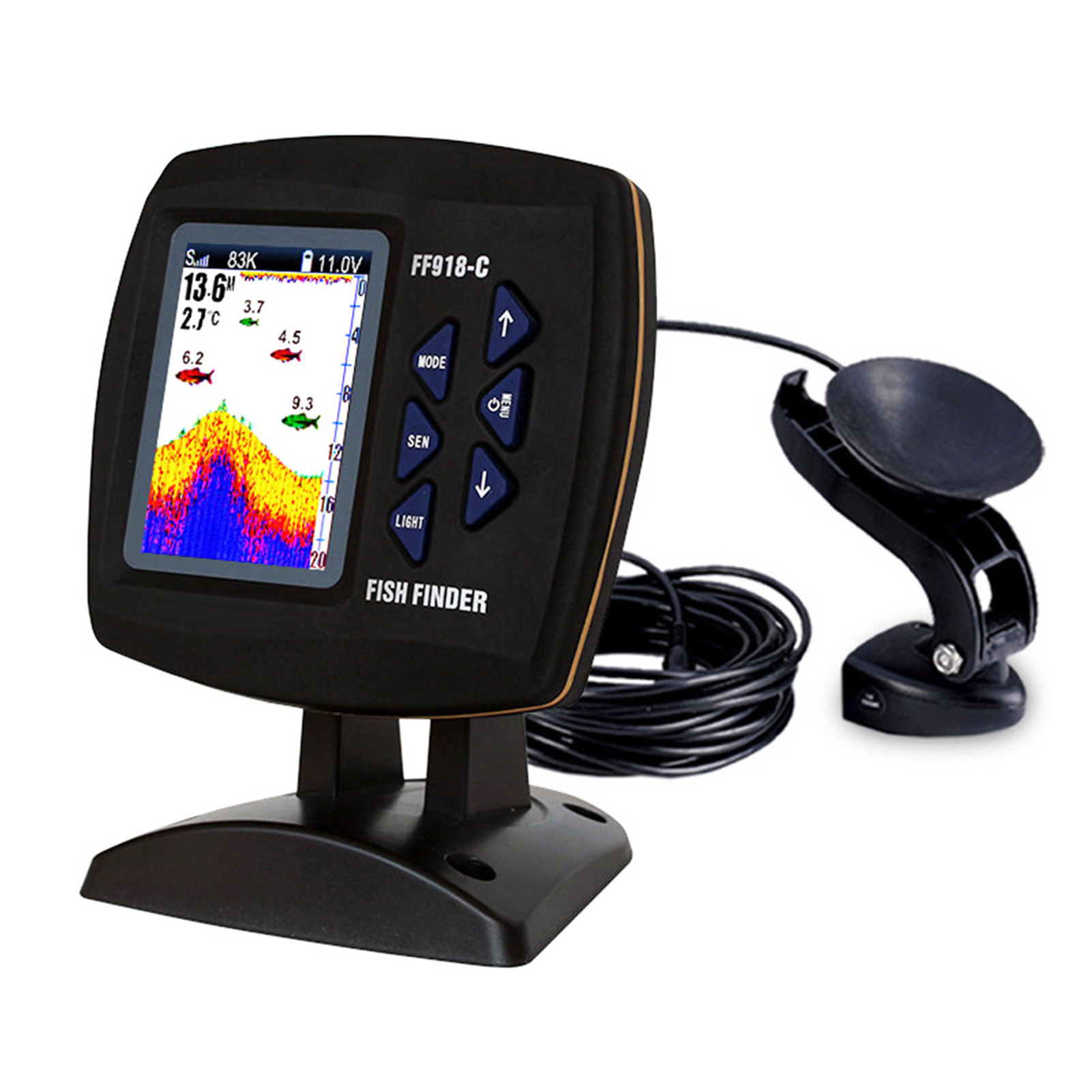 Buscador de peces con cable co - Fishing Boat Depth Finder reseña y precio