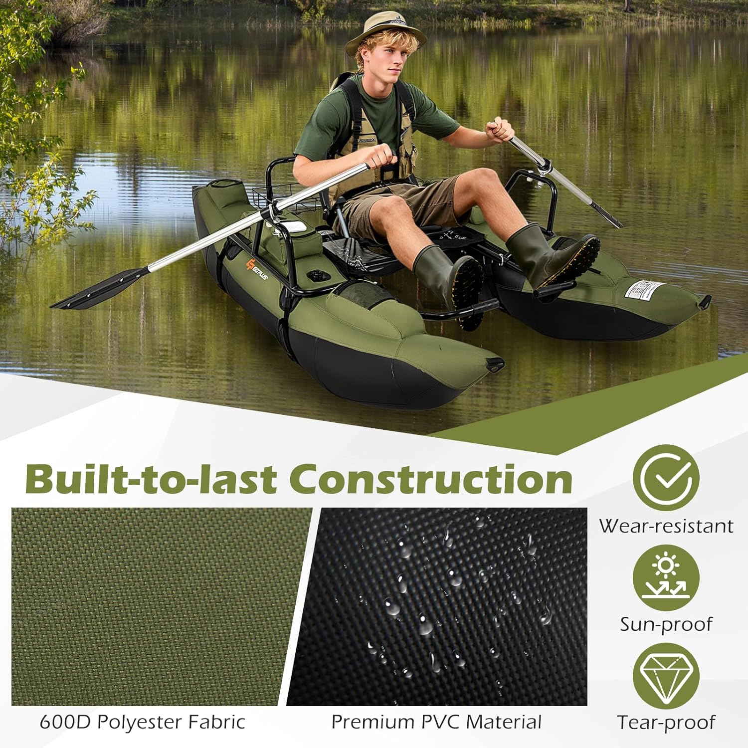 Bote Inflable para Adultos con - Fishing Boat Paddle reseña y precio
