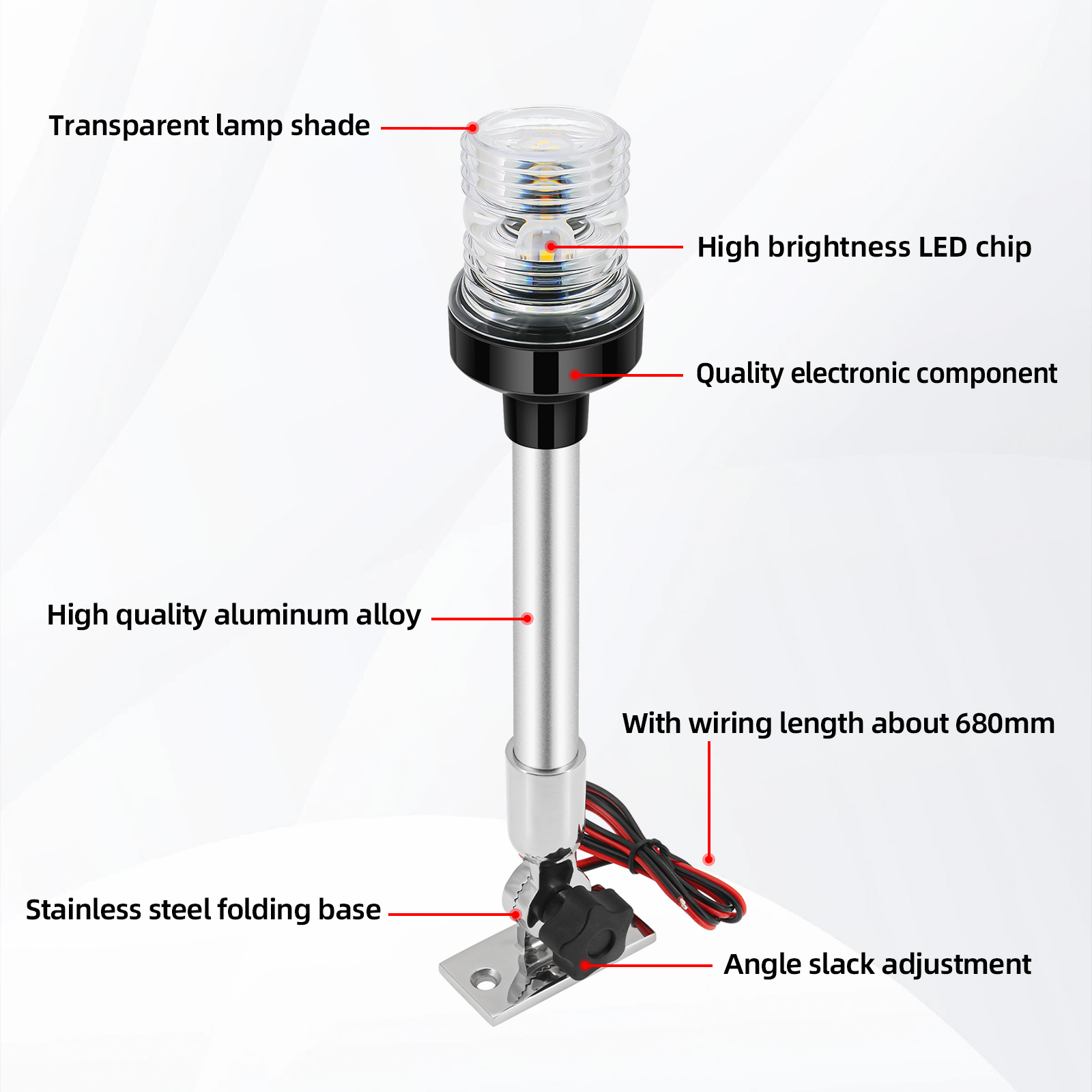 Luz de navegación de 12 pulgad - Fishing Boat Navigation Light reseña y precio